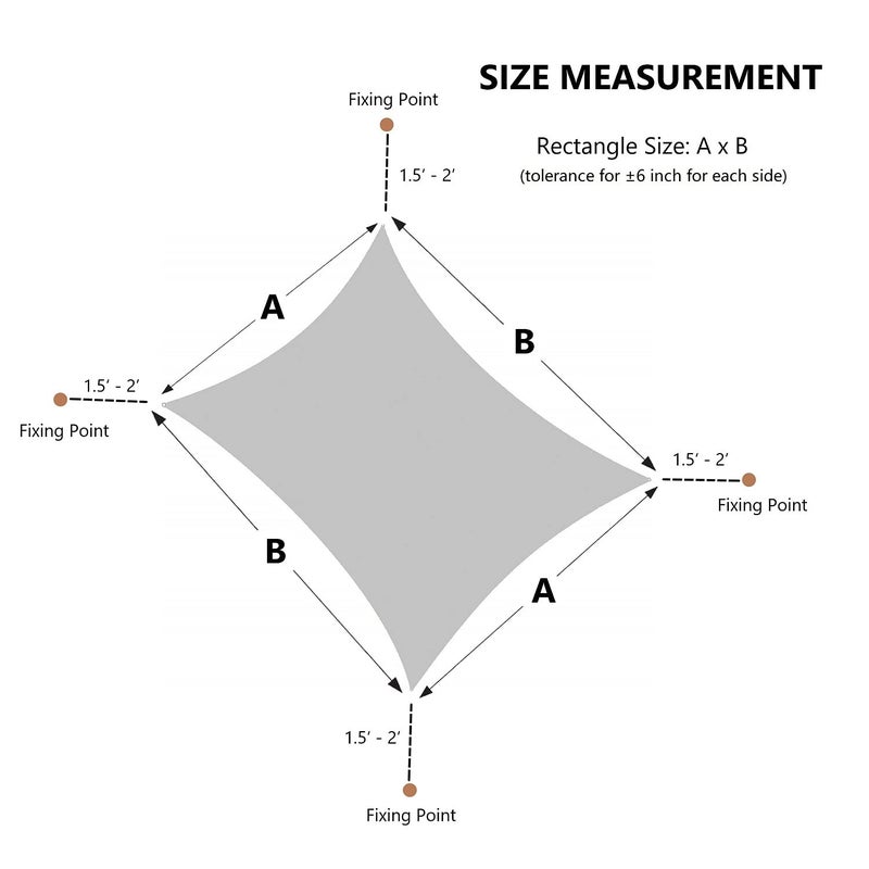AsterOutdoor Sun Shade Sail Rectangle 12' x 16' UV Block Canopy for Patio Backyard Lawn Garden Outdoor Activities, Terra - Image 4